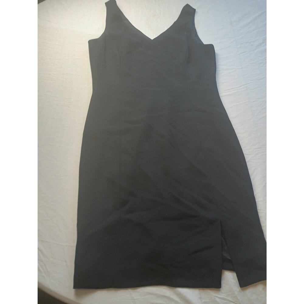 Hugo Buscati Black Mini Bodycon Dress Vintage Witchy Goth Sexy Size 12‎ USA